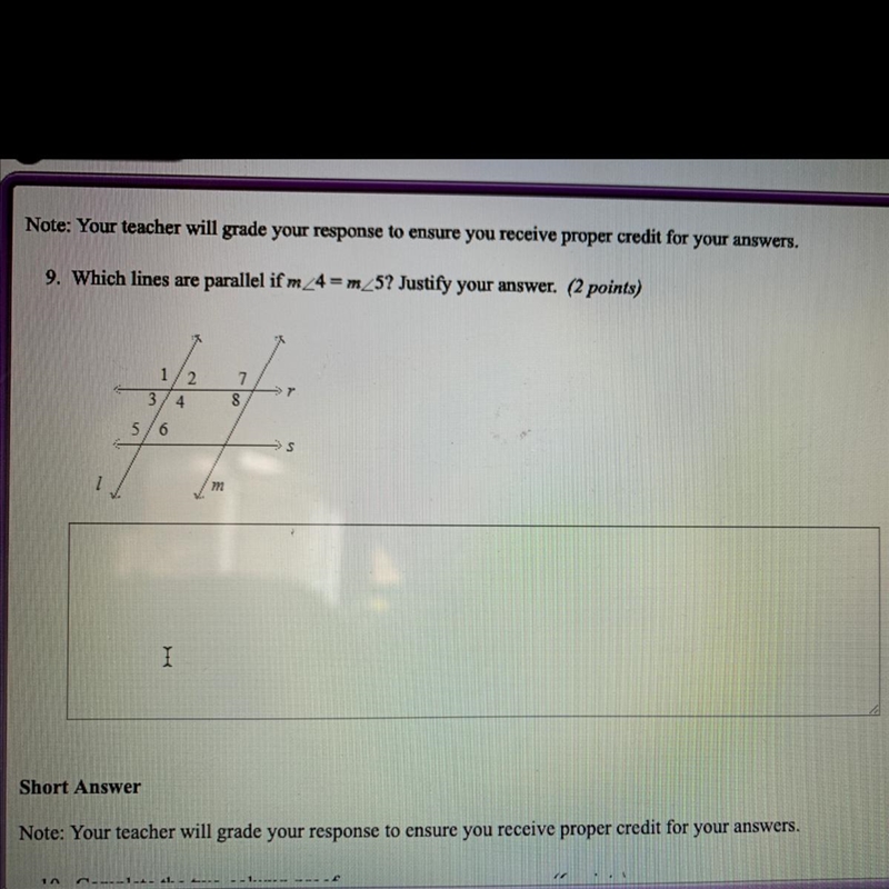 9. Which lines are parallel if m_4=m_5? Justify your answer. (2 points)-example-1