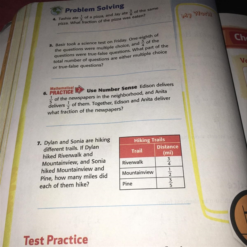 Somebody please help me . These are fractions.Write in simplest form.-example-1