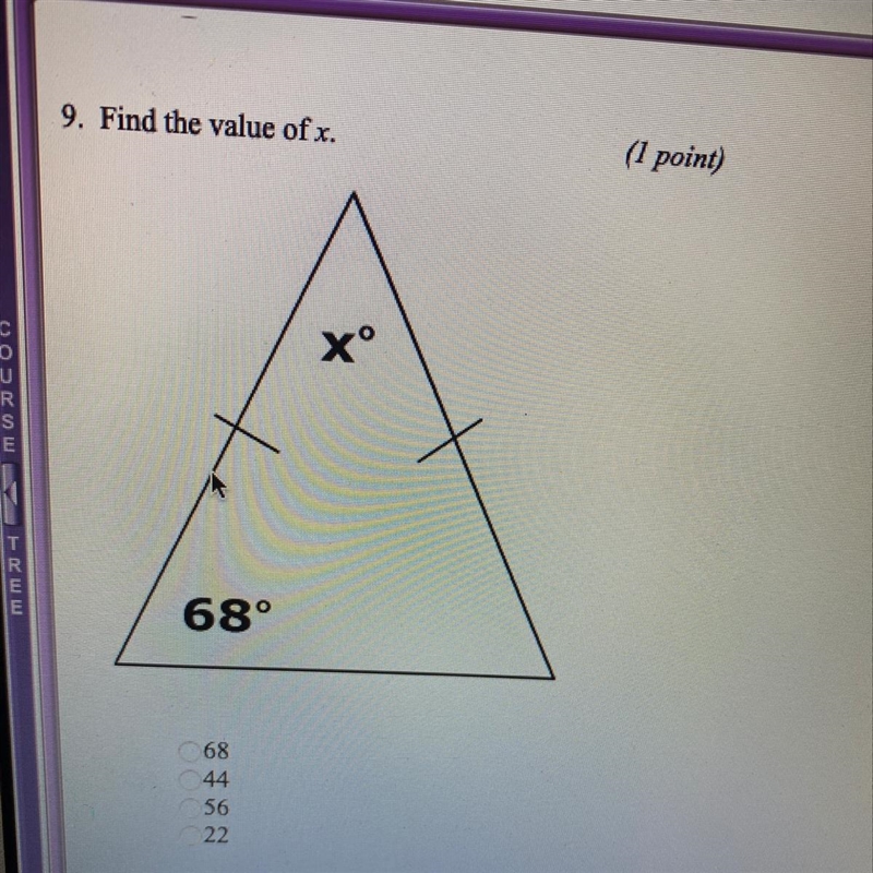 9. find the value of x ?-example-1