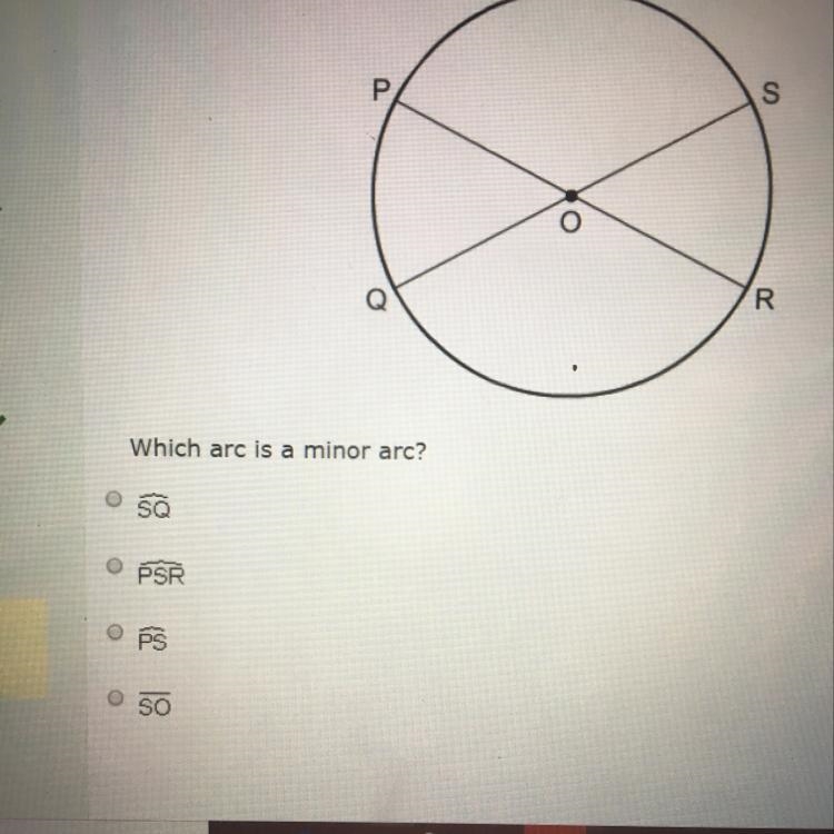 Which arc is a minor arc?-example-1