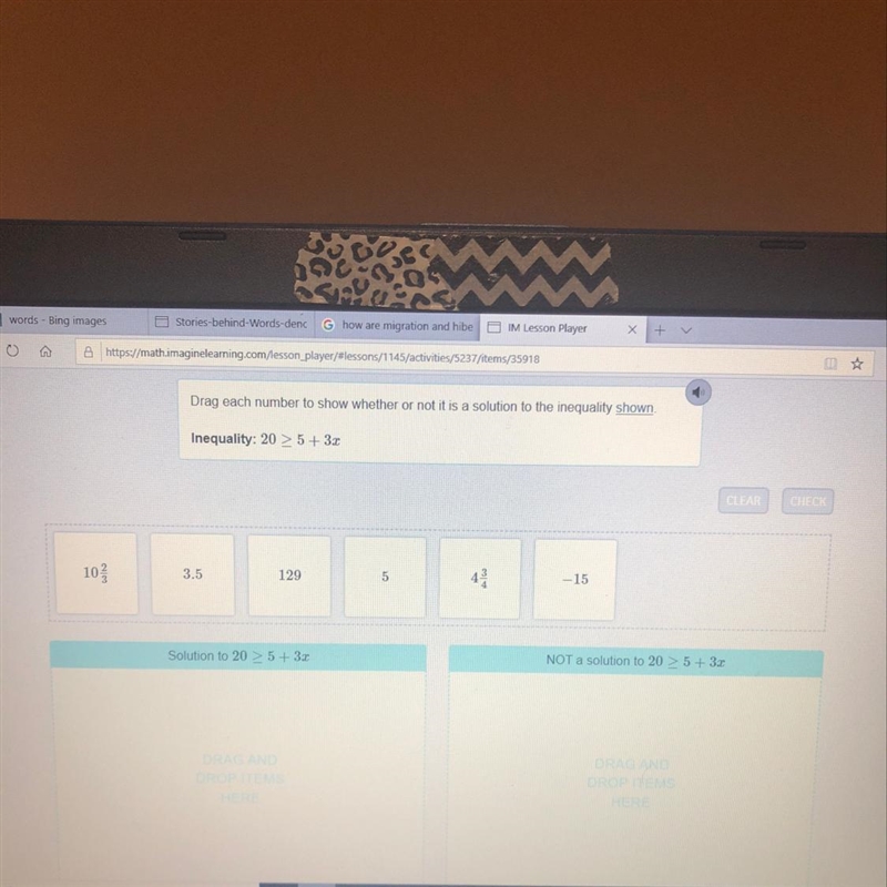 HLEPPPPPP!!!!! Drag each number to show whether or not it is a solution to the inequality-example-1