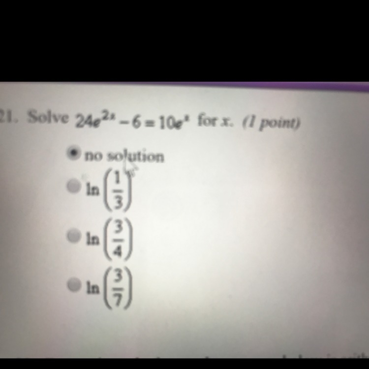 I believe the answer is no solution am I correct?-example-1