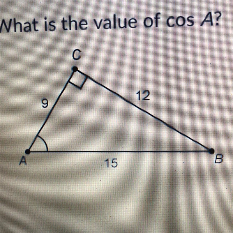 What is the value of cos A?-example-1