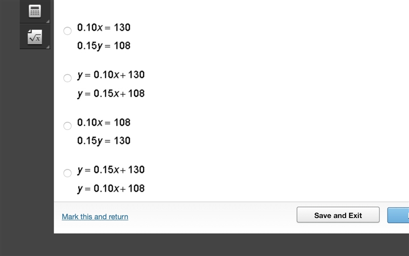 Javier is comparing costs of two cars. Car A costs $130 per month for insurance and-example-1