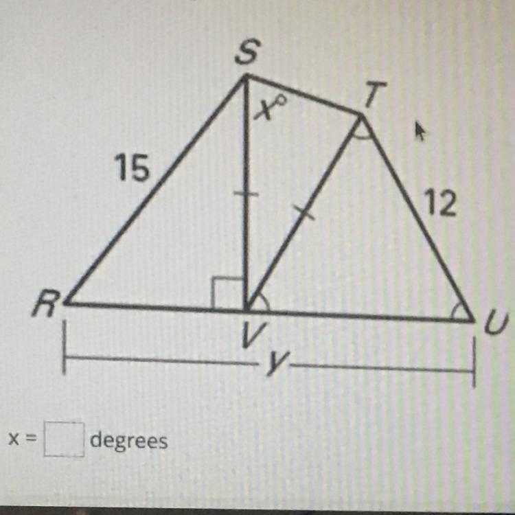 Find the value of x x=degrees-example-1