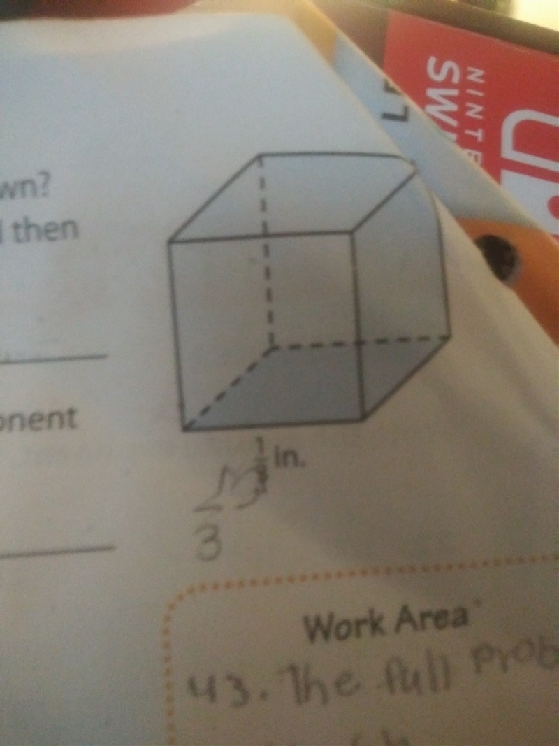 what power can you write to represent the volume of the cube shown? write the power-example-1