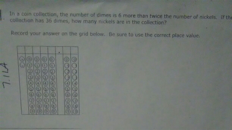 In a coin collection,the number of dimes is 6 more than twice the number of nickels-example-1