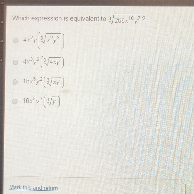 Which expression is equivalent??? help!-example-1