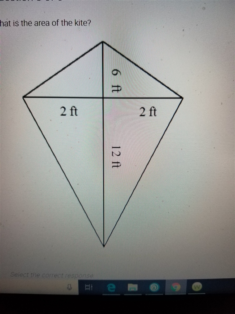 What is the area of the kite ​-example-1