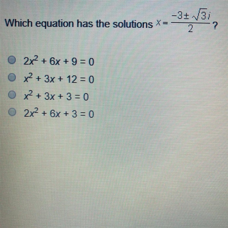 Help! algebra 2, quadratic formula! timed!-example-1