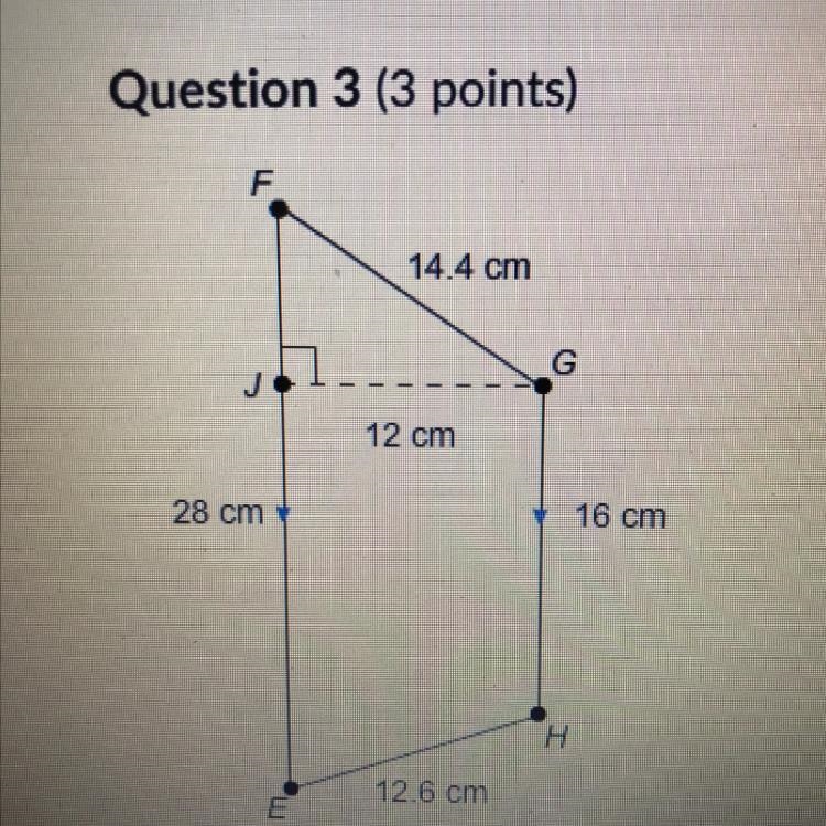 What is the area of the trapezoid A ) 162 B ) 264 C ) 554.4 D ) 633.6-example-1