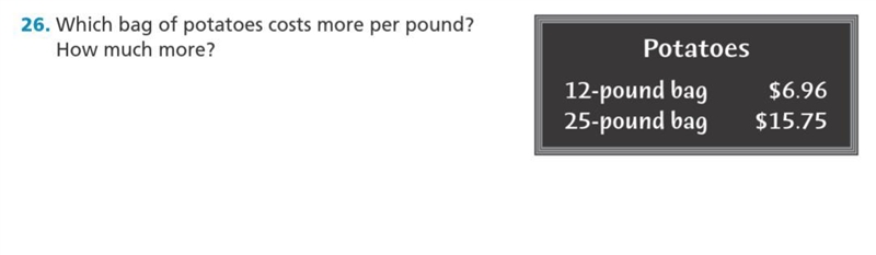 I can't figure out how to tell which one costs more per pounds-example-1