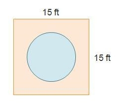 A circular pool with a 10 foot diameter is surrounded by a deck. What is the area-example-1