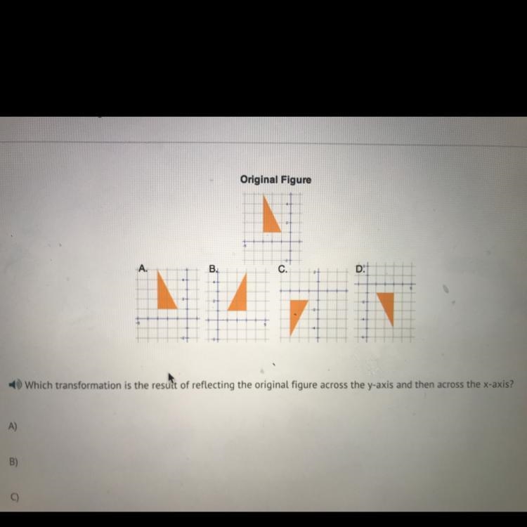 what’s transformation is the result of reflect in the original figure across the Y-example-1