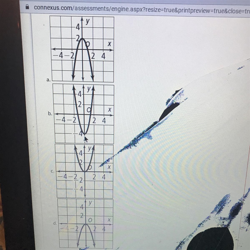 For questions 6-9, match the equation to its corresponding graph. 6. y=-2x + 2 (1 point-example-1