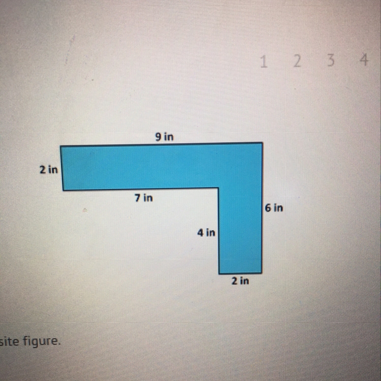 Find the area of the composite figure-example-1