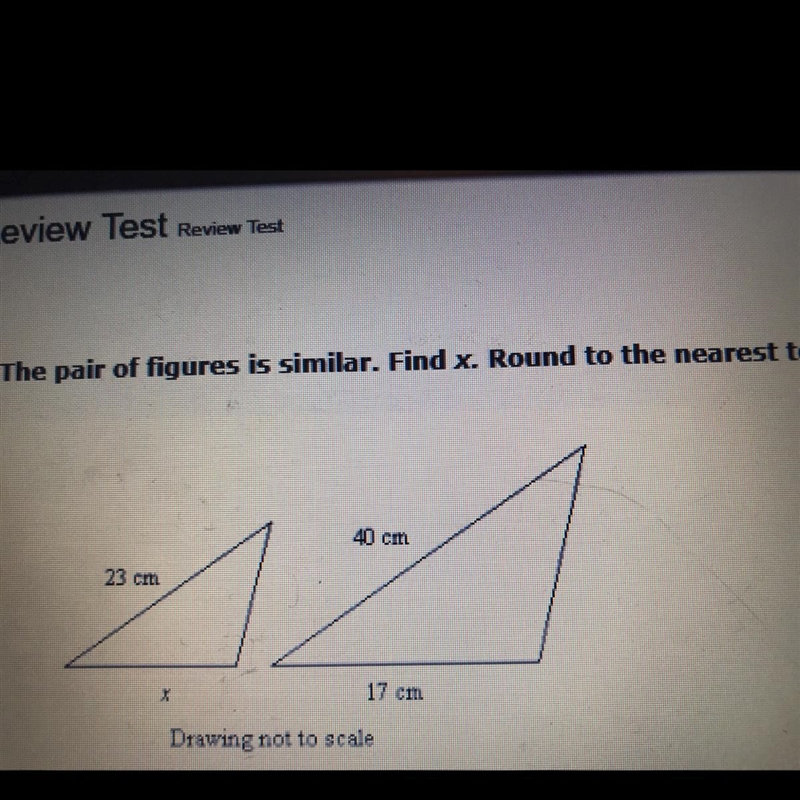 The pair of figures is similar , find x-example-1