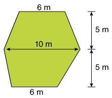 What is the area of the hexagon? 60 m 2 80 m 2 100 m 2 120 m 2-example-1