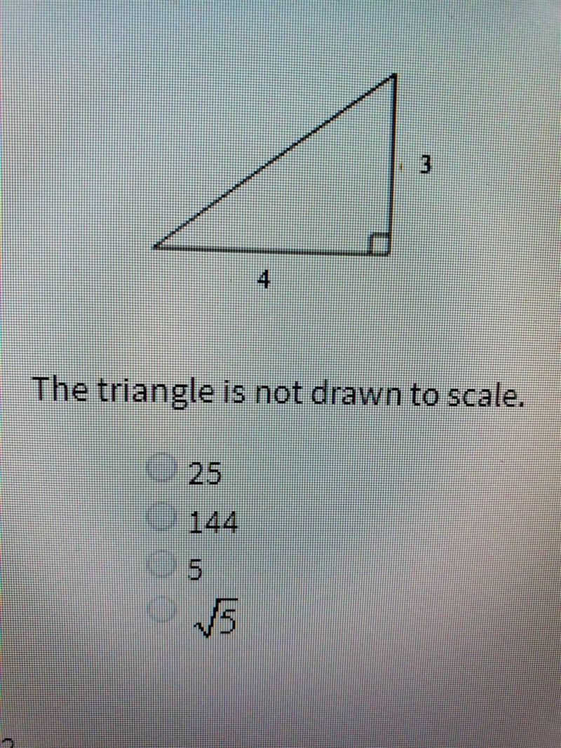 Find the length of the missing side. Leave your answer in simplest radical form.-example-1