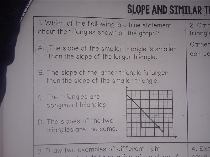 Which of the following is a true statement about the triangles shown on the graph-example-1