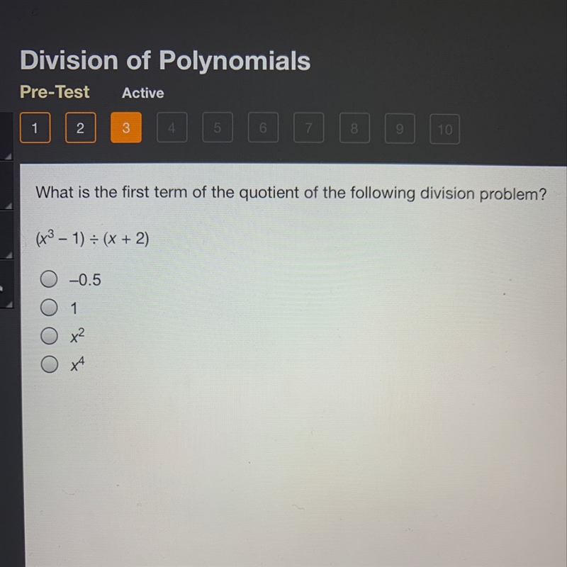 What is the first term of the quotation of the following division problem?-example-1