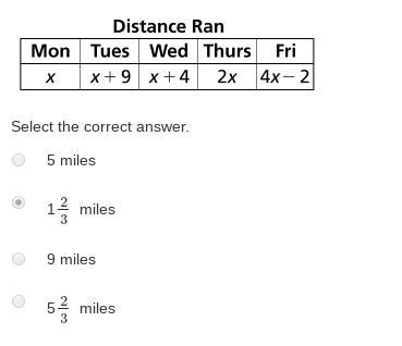 EXTRA POINTS IF ANSWERED FAST: Kevin recorded the distances he ran last week. The-example-1