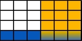 Choose the problem modeled by the picture. A) 1 3 × 3 2 = 3 6 B) 1 4 × 3 6 = 3 24 C-example-1