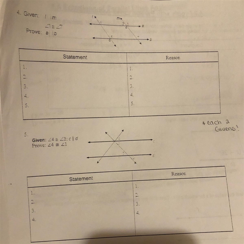 Given and prove Statement and reason-example-1