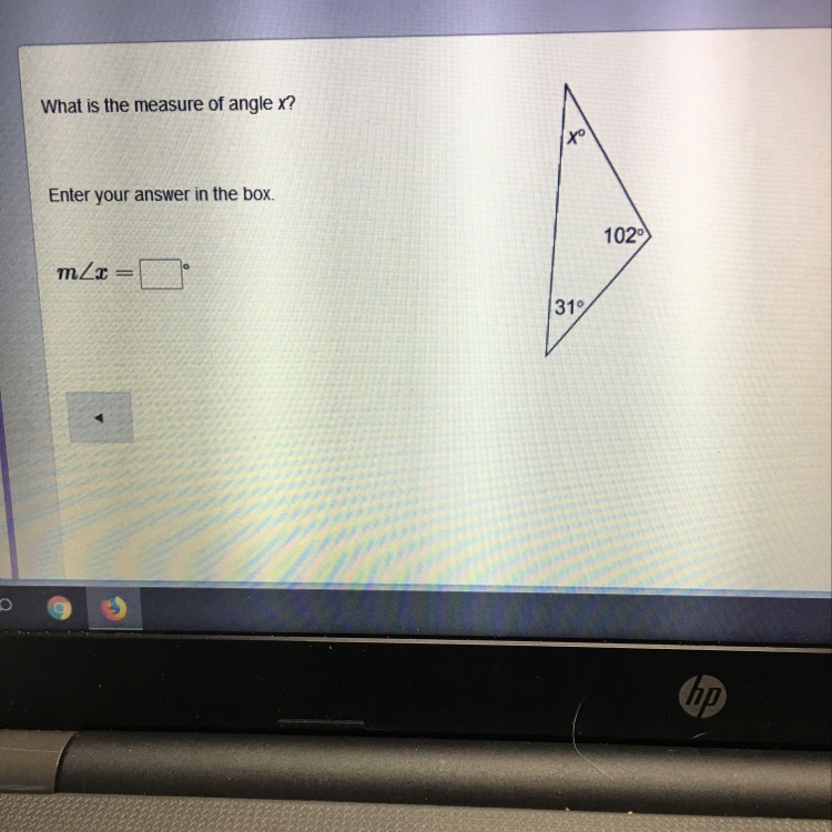 What is the measure of angle x?-example-1