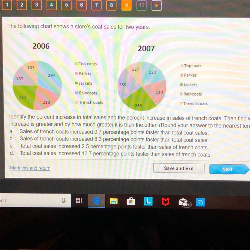 Identify the percent increase in total sales and the percent increase in sales of-example-1