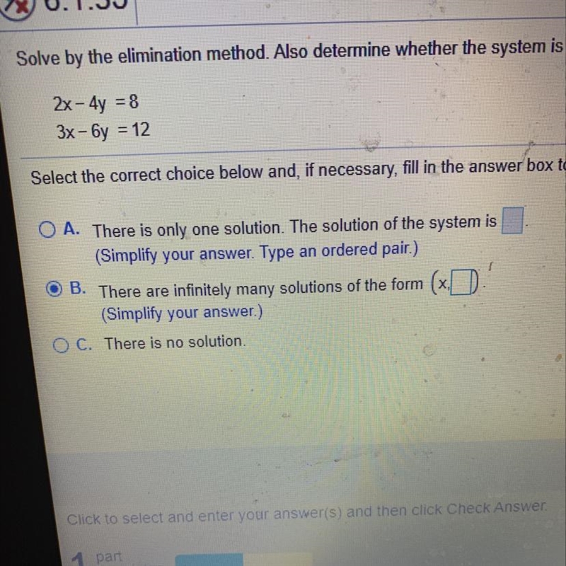 Solve the elimination method-example-1