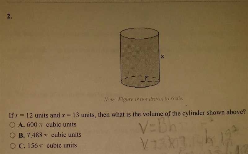 how can I find the volume of a cylinder? plz help I'm stuck. ... ( answer D says 1872 pie-example-1