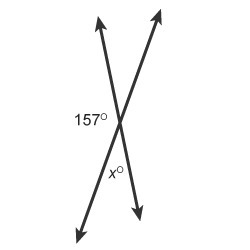 Which relationships describe the angle pair x° and 157º? Select each correct answer-example-1