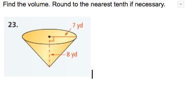 (Very easy) Find the volume. Round to the nearest tenth if necessary.-example-1