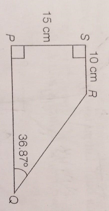 The diagram shows a trapezium PQRS. Find the length of side PQ, in cm​-example-1