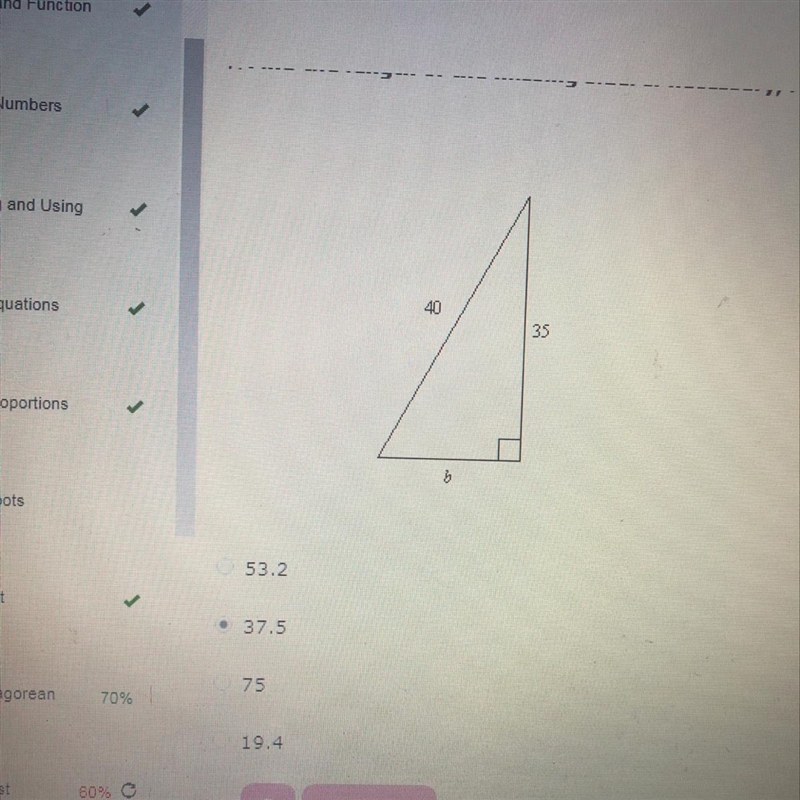 Find the length of the missing side of necessary round to the nearest tenth . If y-example-1