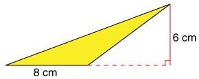 What is the area of the triangle? 15 cm 2 14 cm 2 12 cm 2 24 cm 2-example-1