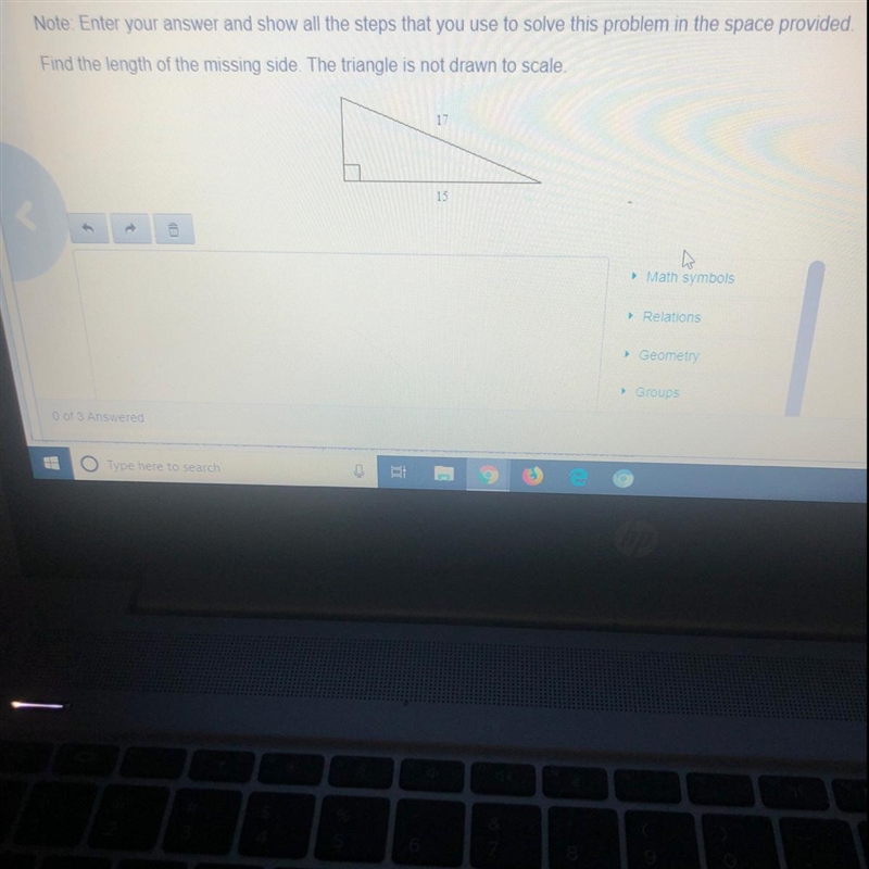 Find the length of the missing side-example-1