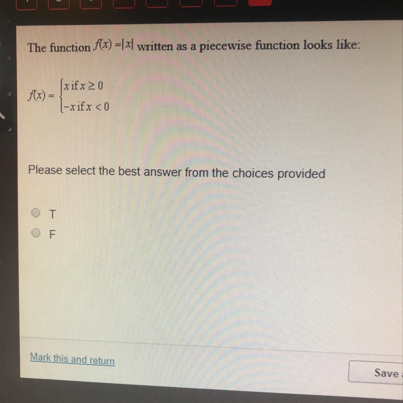 The function (x)=1 xl written as a piecewise function looks like-example-1