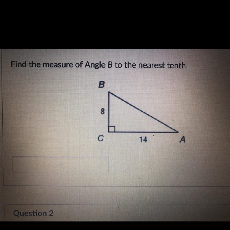 Find measure angle B Nearest tenth-example-1