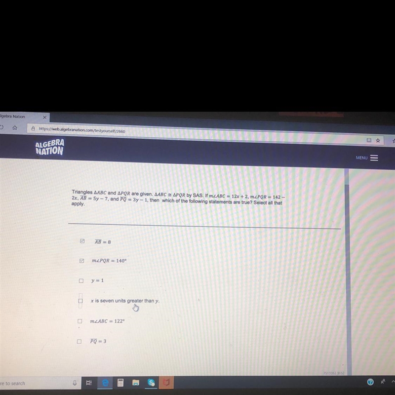 I don’t understand this. Triangles abc and pqr are given. Triangle abc is congruent-example-1