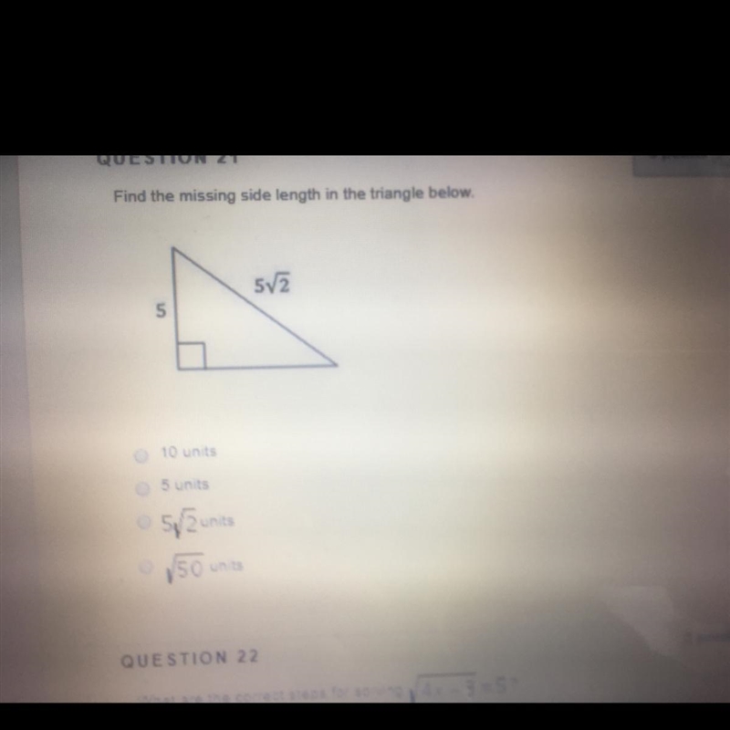 HELP PLEASE!!!Find the missing side length in the triangle below??-example-1