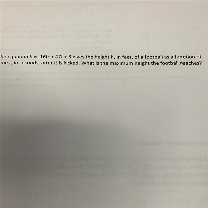 The equation h=-16t^2 , HELP! ID APPRECIATE IT!-example-1