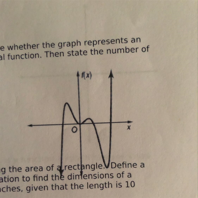 6. Describe the end behavior and determine whether the graph represents an odd-degree-example-1