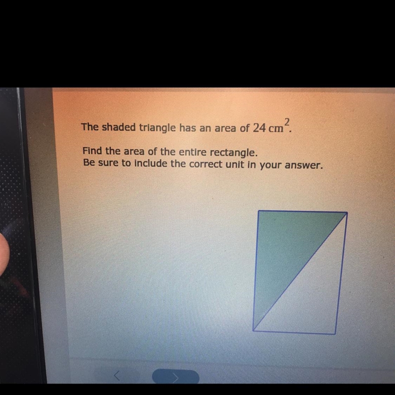 Find the area of the entire rectangle?-example-1