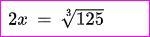 HELP ASAP PLZ THNZS!!! ( There r 2 questions) 1.Solve for x. x = 1.5 x = 2.5 x = 5 x-example-1