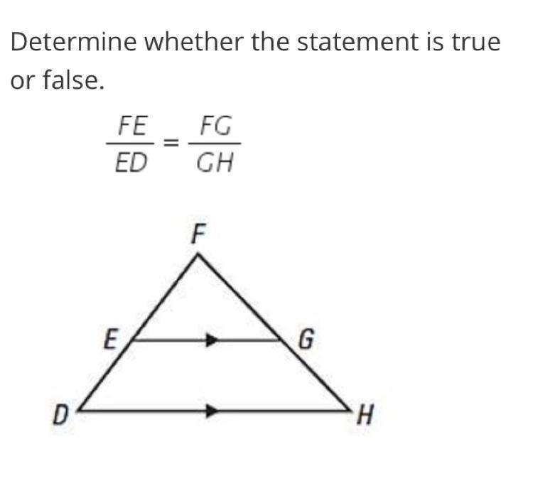 Determine whether the statement is true or false-example-1