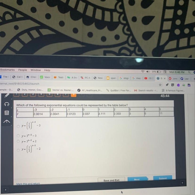 ASAAPPP!! Which of the following exponential equations could be represented by the-example-1