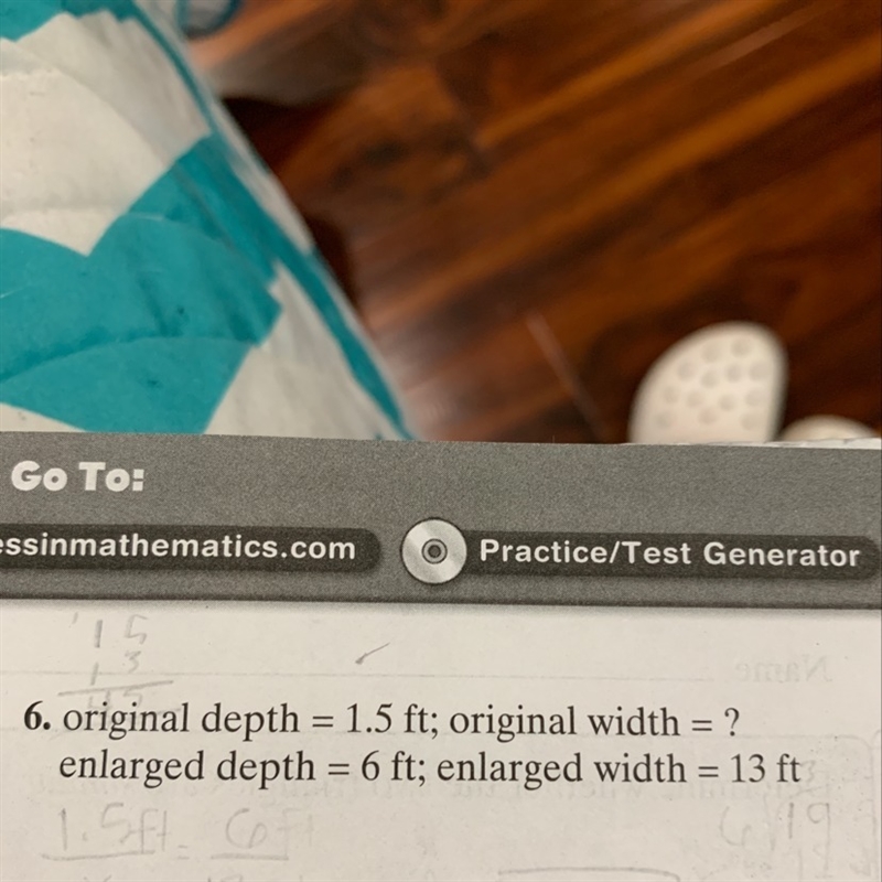 How to use scale factor to find the missing dimension-example-1