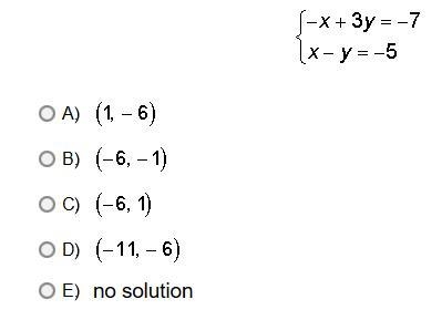 Use the substitution method to find the solution to the system of linear equations-example-1